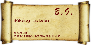 Békésy István névjegykártya