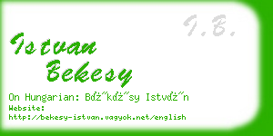 istvan bekesy business card